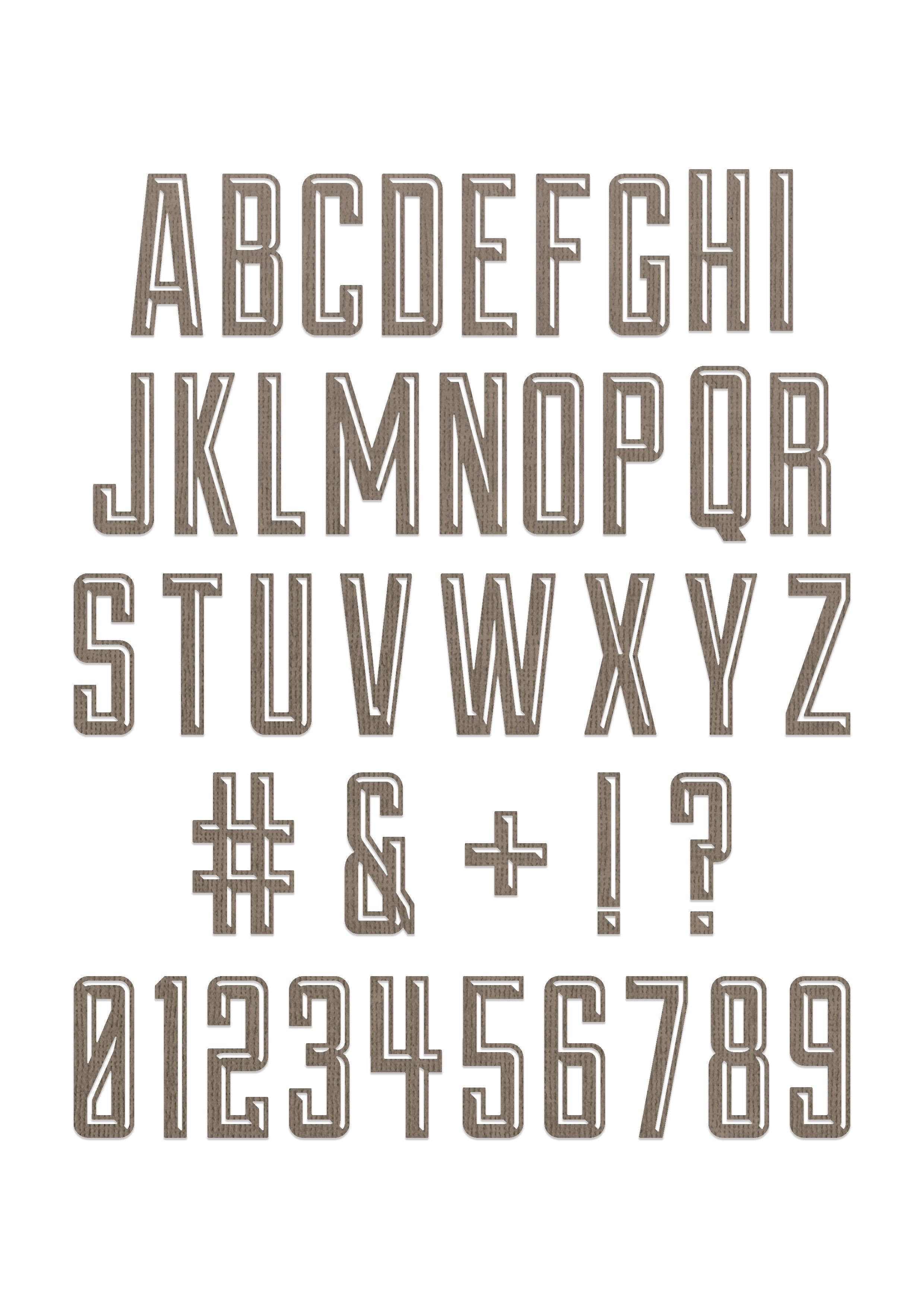 Sizzix Thinlits Alphanumeric Bold Dies By Tim Holtz - 80 Piece Set