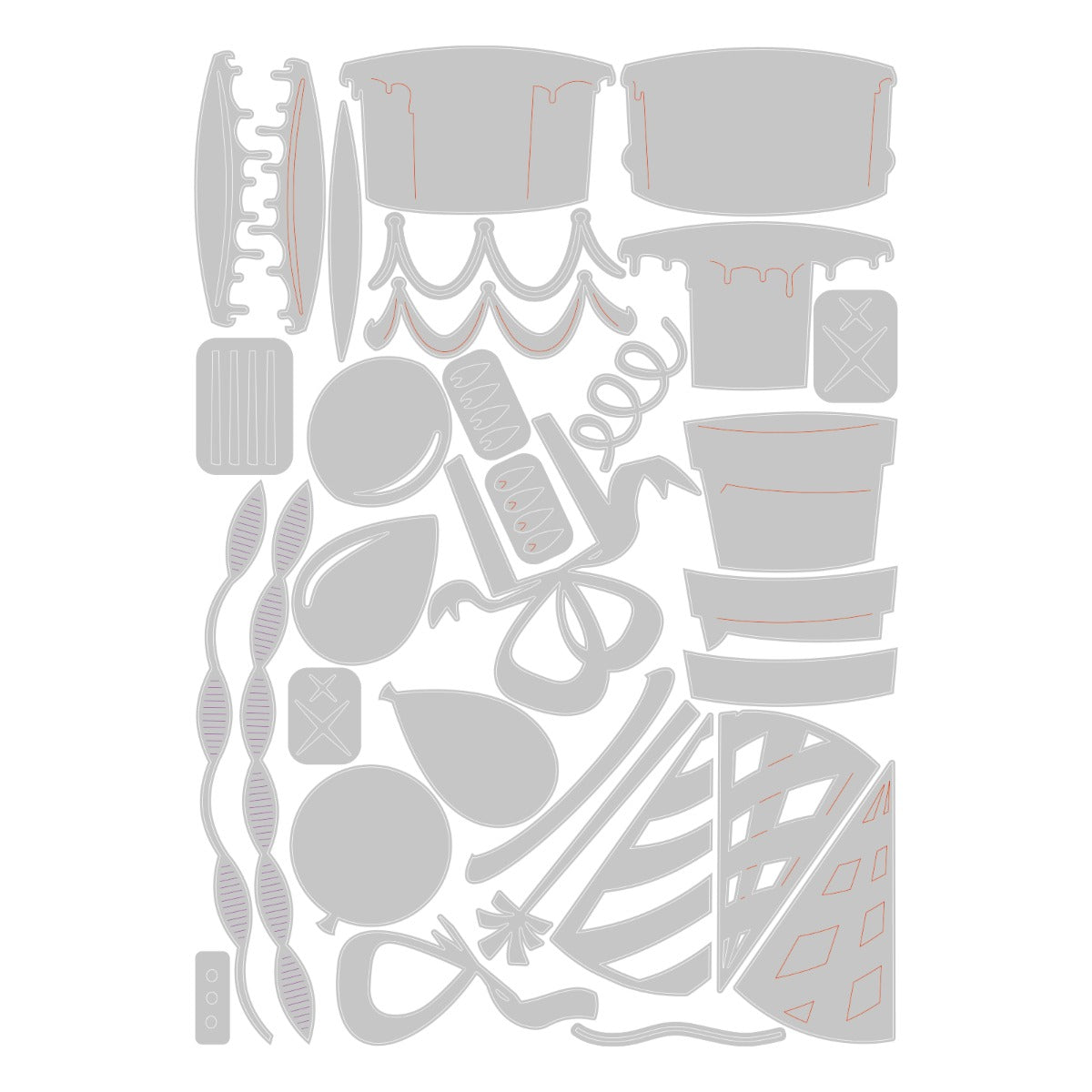 Sizzix Thinlits Harrison Colorize – Set 9 Fustelle Tim Holtz Per Big Shot, Taglio Carta E Cartoncino - 4
