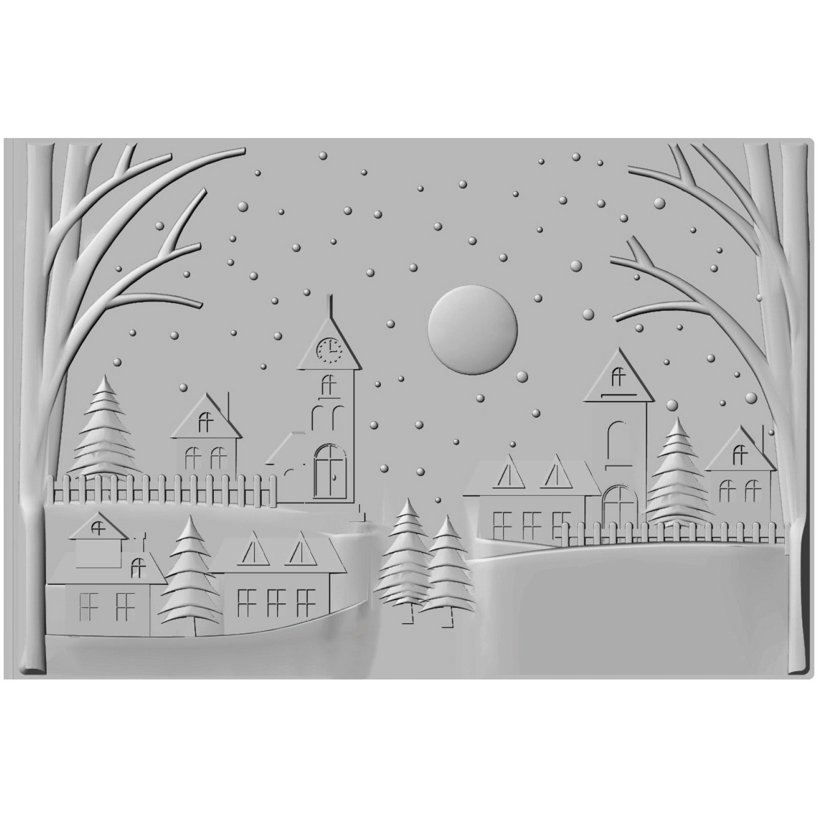 3-D Textured Impressions Embossing Folder - Winter Village – Sizzix.com