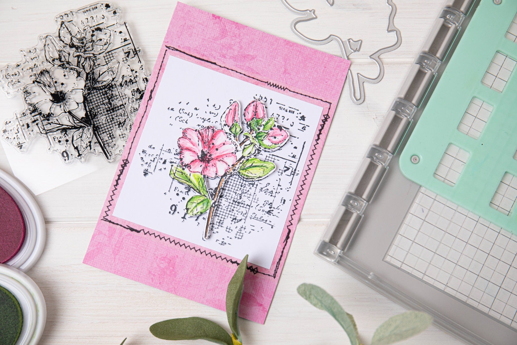 Sizzix Frame Sizzix Framelits Die Set 1PK w/Stamp - Floral Mix Cluster by 49 and Ma ...