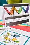 Sizzix A5 Clear Stamps Set 8PK w/Stencil - Cosmopolitan, Farfallina by Stacey Park