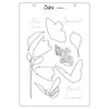 Sizzix A5 Clear Stamps Set 8PK w/Stencil - Cosmopolitan, Farfallina by Stacey Park
