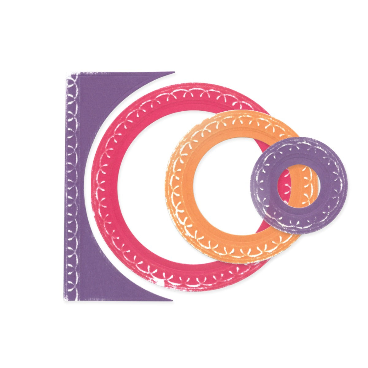 Sizzix Framelits Die Set 9PK Fanciful Framelits, Alena Arched Circl