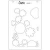 Sizzix A6 Layered Stencil 4PK - Abstract Blooms