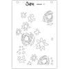 Sizzix A6 Layered Stencil 4PK - Abstract Blooms