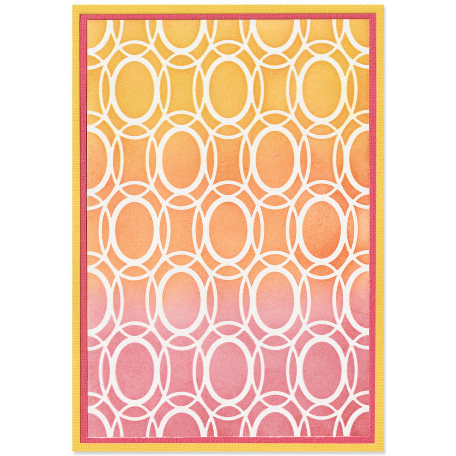 Sizzix A6 Stencil 1PK - Cosmopolitan, Golden Rings #2 by Stacey
