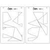 Sizzix A6 Stencil 2PK - Cosmopolitan, Down the Line #2 by Stacey Park