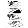 Sizzix A5 Clear Stamps 8PK w/6PK Framelits - Build-a-Burst Artsy Lace Mix by 49 and Market