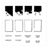 Sizzix Clear Stamps Set 10PK w/3PK Framelits - Painted Palettes by 49 and Market