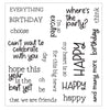 Sizzix Clear Stamps Set 19PK - Happy Everything Sentiment by Catherine Pooler