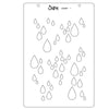 Sizzix A5 Clear Stamp Set w/2PK A6 Stencil - Drip, Drip, Drop by Stacey Park