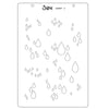 Sizzix A5 Clear Stamp Set w/2PK A6 Stencil - Drip, Drip, Drop by Stacey Park