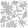 Sizzix 2D Texture Fades Embossing Folder w/11PK Thinlits Set - Vault Side-Order Floristry by Tim Holtz