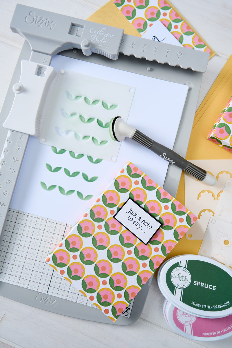Sizzix Mini Layered Stencils 4PK - Print & Pattern Daisy by Catherine ...
