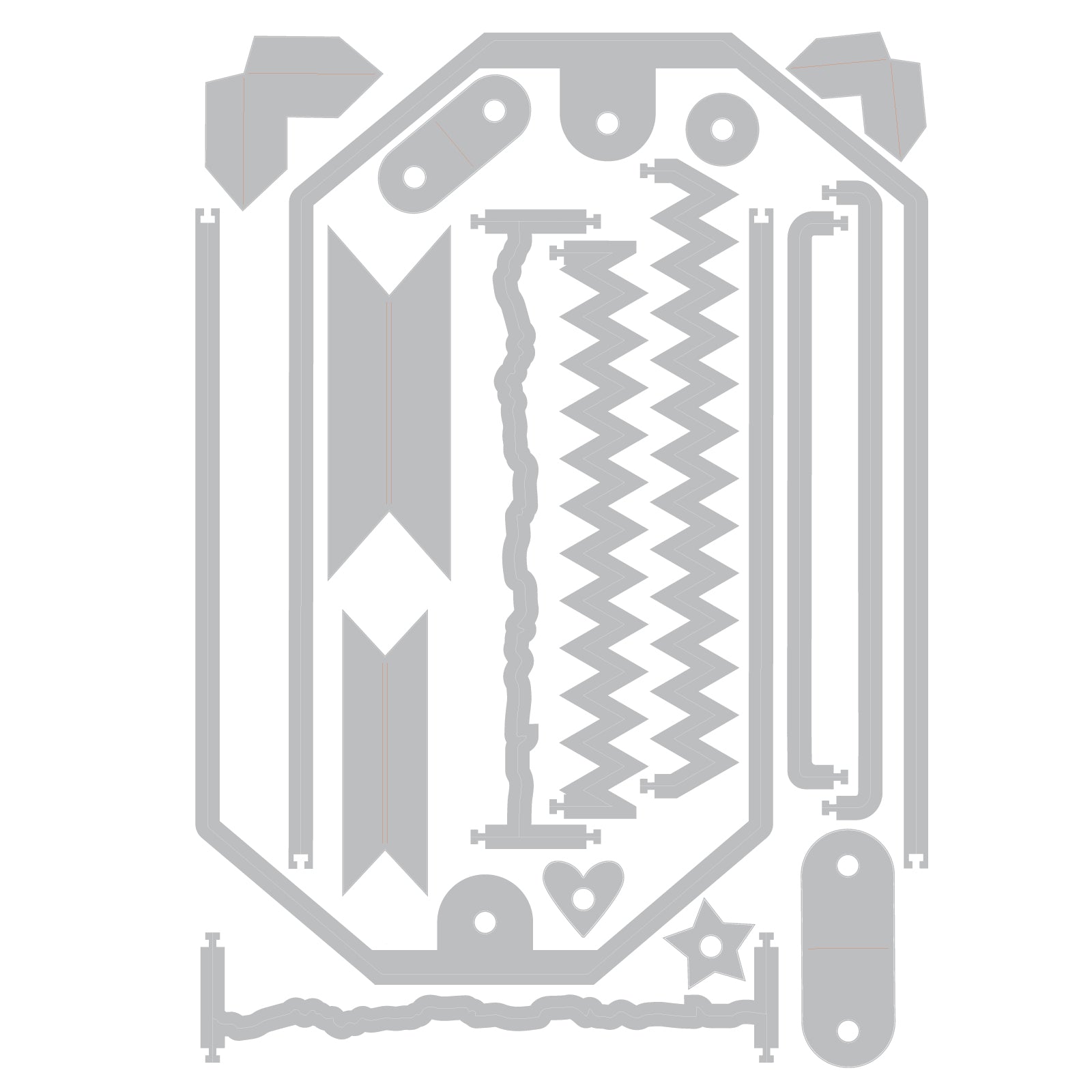 Sizzix Thinlits 17PK Die Set - Snap and Swap Large Tags by 49 and