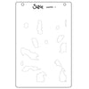 Sizzix A6 Layered Stencils 4PK - Paper Scraps by Catherine Pooler
