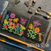Sizzix 2D Texture Fades Embossing Folder w/11PK Thinlits Set - Vault Side-Order Floristry by Tim Holtz