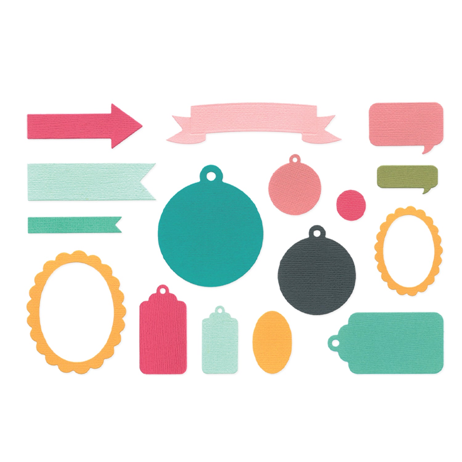 Sizzix Framelits Die Set 16PK - Banners, Tags & Labels by Sizzix