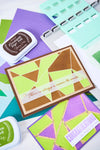 Sizzix A6 Stencil 2PK - Cosmopolitan, Down the Line #2 by Stacey Park