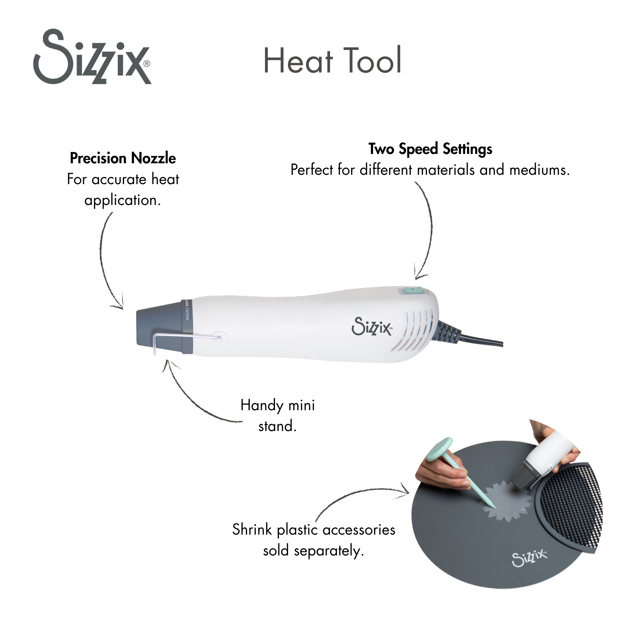 Sizzix Tool - Heat Tool, Dual Speed – Sizzix.com Sizzix Tool - Heat Tool, Dual Speed – Sizzix.com