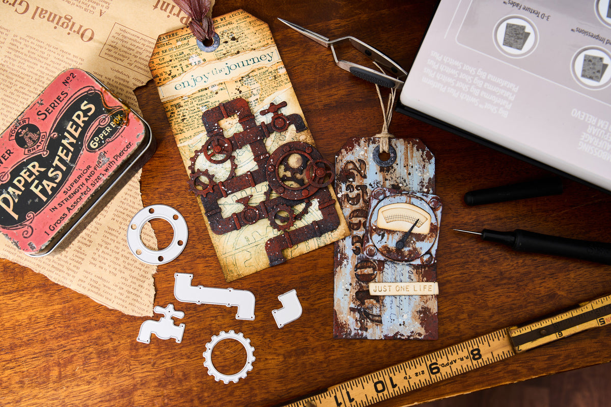 Sizzix Thinlits 37PK Die Set - Vault Industrial by Tim Holtz – Sizzix.com